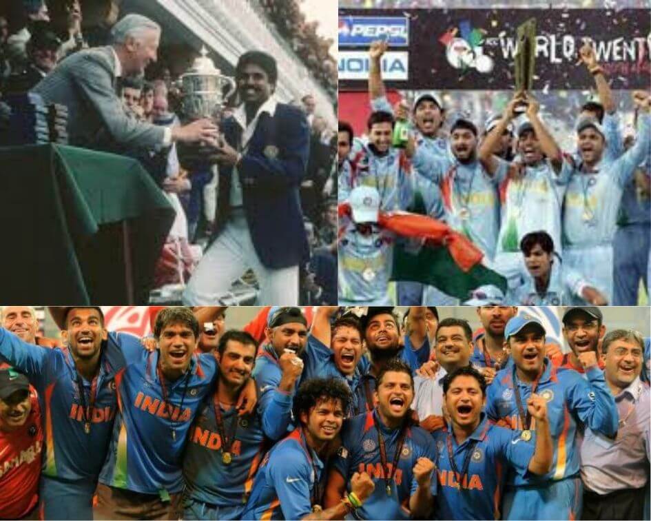 India winning 3 World Cups